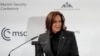 Vice President of the United States Kamala Harris speaks at the Munich Security Conference in Munich, Saturday, Feb. 18, 2023.