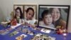 Vincent Khor Wei Fong has a tribute in his home to his wife, Chin Su King, and five-year-old son Daniel Khor Yen Hong who were both killed by the landslide in December. Photo taken Oct. 19. (Dave Grunebaum/VOA)