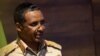 Deputy head of Sudan's sovereign council General Mohamed Hamdan Dagalo speaks during a press conference at Rapid Support Forces head quarter in Khartoum, Feb. 19, 2023. 