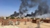 In this photo provided by Maheen S, smoke fills the sky in Khartoum, Sudan, near Doha International Hospital on April 21, 2023. 