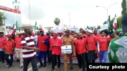 Zanga-zangar NLC a Abuja, babban birnin Najeriya (Tsohon Hoto: Facebook/NLC)