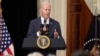 U.S. President Joe Biden speaks in the White House in Washington, Feb. 16, 2023. When he visits Poland on Tuesday, he is expected to reiterate the United States' commitment to support the defense of Ukraine “for as long as it takes.” 