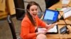 FILE - Scotland's Finance Secretary Kate Forbes reacts during the 2022 Scottish Budget at Scottish Parliament Building, in Edinburgh, Britain, Dec. 9, 2021. 