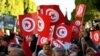 Des ONG locales et internationales ont lancé plusieurs appels à sa libération dénonçant sa condamnation à cinq ans de prison comme "une mascarade" et "un revers majeur pour le système judiciaire". (Photo by FETHI BELAID / AFP)