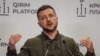 Presiden Ukraina Volodymyr Zelenskyy dalam konferensi pers di Kyiv, Ukraina, 23 Agustus 2022.