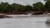 A view shows damaged Fitzroy Crossing bridge due to heavy flooding, in Fitzroy crossing, Australia, Jan. 7, 2023. 