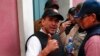 FILE - Opposition leader Luis Fernando Camacho gives a thumbs-up outside the presidential palace in La Paz, Bolivia, after President Evo Morales announced his resignation to the presidency Nov. 10, 2019. 