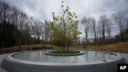 A memorial to the victims of the Sandy Hook Elementary School shooting, in Newtown, Conn., Sunday, Nov. 13, 2022.