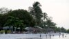 Sur la plage du club Sogara à Port-Gentil, au Gabon, le 28 janvier 2017. 