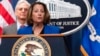 FILE - Deputy Attorney General Lisa Monaco speaks during a news conference at the Department of Justice in Washington, Jan. 26, 2023. 