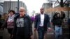 Memphis City Councilman JB Smiley Jr., center, marches with local activists demanding justice for Tyre Nichols, who died after being beaten by Memphis police during a traffic stop, in Memphis, Tenn., on Jan. 28, 2023. 
