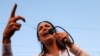 La líder de la oposición venezolana, María Corina Machado, se dirige a la audiencia durante un mitin antes de las primarias presidenciales en octubre, en Santa Bárbara, estado de Monagas, Venezuela, el 27 de marzo de 2023.