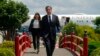 U.S. Secretary of State Antony Blinken prepares to speak to the media before boarding his airplane at Yokota Air Base on the outskirts of Tokyo, July 11, 2022. Blinken arrived in Tokyo to offer condolences in the wake of the assassination of former Prime Minister Shinzo Abe. 