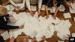 Referendumdan keyingi ovozlarni sanash jarayoni, Donetsk, 11-may, 2014-yil.