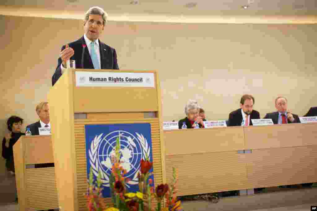 Amerika bosh diplomati Jon Kerri dushanba BMT Inson huquqlari kengashida so&#39;zga chiqib, Isroilni himoya qilar ekan, bu davlatga adolat bilan yondashilmayapti, dedi. Jenevada chiqish qilgan Kerri nazarida BMTning bu organi huquqiy tahqirlashlarni muhokamaga olib chiqishi asosli. Lekin qator rezolyutsiyalarda Isroilni qayta-qayta ayblash qanchalik adolatli, deya so&#39;raydi u. 