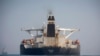 The Iranian supertanker Grace 1 sits anchored in the British territory of Gibraltar, Aug. 15, 2019, seized last month in a British Royal Navy operation.
