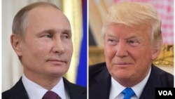 Presiden Rusia, Vladimir Putin (kiri) dan Presiden AS, Donald Trump.