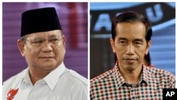 Kandidat Presiden Indonesia, Prabowo Subianto dan Joko Widodo. 