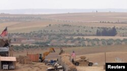 PAngkalan BAru AS di Manbij, Suriah, 8 Mei 2018. 
