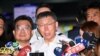 台北市长柯文哲在桃园机场接受媒体采访，他即将乘机前往上海，参加台北-上海双城论坛。（台北市政府提供，2019年7月3日）