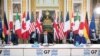 Menteri Keuangan Inggris Rishi Sunak berbicara pada pertemuan para menteri keuangan dari seluruh negara G7 menjelang KTT para pemimpin G7, di Lancaster House di London, Inggris, 4 Juni 2021. (Foto: Stefan Rousseau/PA Wire via REUTERS )
