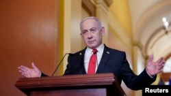 Israeli Prime Minister Netanyahu meets with U.S. House Speaker Johnson at Capitol in Washington
