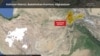 Map showing Kohistan district, Badakhshan province, in Afghanistan.