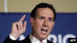 Republikanski predsednički pretendent Rik Santorum