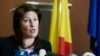 Belgian Minister of Mobility Jacqueline Galant speaks during a press conference, in Brussels on April 15, 2016.