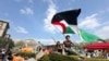 Një demonstrues gjatë protestave pro-palestinezëve në kampusin e Universitetit të Kolumbias (Nju Jork, 29 prill 2024)