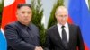 Kim Jong Un (trái) và Vladimir Putin, tại Vladivostok, Nga, ngày 25 tháng Tư, 2019.