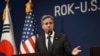US Secretary of State Antony Blinken speaks during a press conference with in Seoul, South Korea on Nov. 9, 2023. 