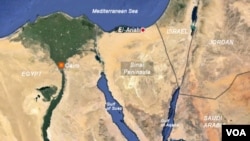 Letak el-Arish, di sebelah utara semenanjung Sinai, Mesir.