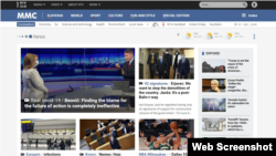 FILE — A website screenshot shows a portion of the home page of Slovenia's public broadcaster RTV. Attempts to depoliticize the media outlet have led to accusations that new management is simply replacing one political agenda with another.