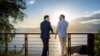Handout picture released by El Salvador's Presidency press office showing US Secretary of State Marco Rubio, left, meeting with El Salvador's President Nayib Bukele at his residence in Lake Coatepeque, El Congo municipality, El Salvador, on Feb. 3, 2025.
