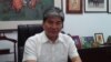 前内政部长李鸿源教授（美国之音 赵婉成拍摄）