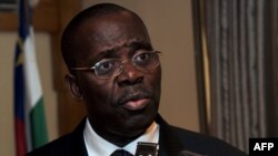 Perdana Menteri Republik Afrika Tengah Andre Nzapayeke di Bangui (28/1).
