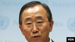 Sekretaris Jenderal PBB Ban Ki-moon mengaku cemas dan terkejut dengan tindakan pasukan keamanan Libya.