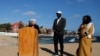 U.S. Treasury Secretary Janet Yellen gives a speech after she visited the House of Slaves (Maison des Esclaves) at Goree Island off the coast of Dakar, Senegal January 21, 2023.