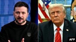 Predsjednici Ukrajine i SAD, Volodimir Zelenski i Donald Tramp (Foto: JOHN THYS and ANDREW CABALLERO-REYNOLDS / AFP)
