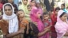 Some of the Hindu women refugees, who, after fleeing violence in their village in Rakhine, have arrived Bangladesh Aug. 28, 2017. 