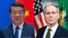 中国国务院副总理何立峰(左)、美国财政部长贝森特