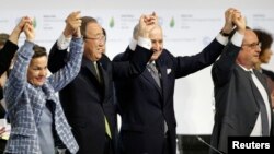 Kesepakatan iklim dicapai pada KTT Iklim di Le Bourget, dekat Paris, pada 12 Desember 2015 atau enam tahun lalu (foto: dok). 
