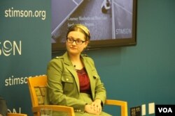 ​Courtney Weathery, research analyst of the Southeast Asia program (Seourn Vathana/ VOA Khmer)