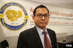 លោក អេង ឆៃអ៊ាង អនុប្រធានគណបក្ស​សង្គ្រោះជាតិ។ (ចាប ចិត្រា/VOA)
