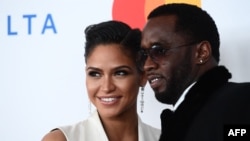 Diddy, hagu, da Cassie, dama, a shekarar 2018 a New York
