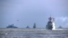 Kapal perang milik China dan Rusia turut serta dalam latihan militer gabungan di Laut Timur China pada 27 Desember 2022. (Foto: Xu Wei/Xinhua via AP, File)