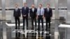 The main candidates for the Spanish general elections pose before a televised debate in Madrid, Spain, Nov. 4, 2019. 