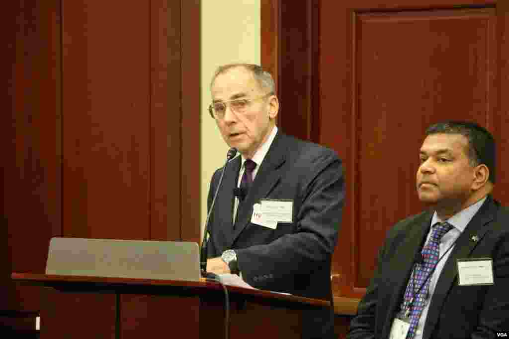 Lieutenant Gen. Wallace Gregson, Jr. (Ret.), Former Assistant Secretary of Defense for Asian and Pacific Security Affairs during 40th Anniversary Cebration of the US-ASEAN Partnership at Capitol Visitor Center on Tuesday May 16, 2017.(Seourn Vathana/VOA Khmer)