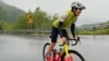 Farid Noori, who came to the U.S. in 2011, and now teaches students in Afghanistan remotely, bikes Whiteface Mountain in the New York Adirondacks. (Courtesy - Ian Lynch) 